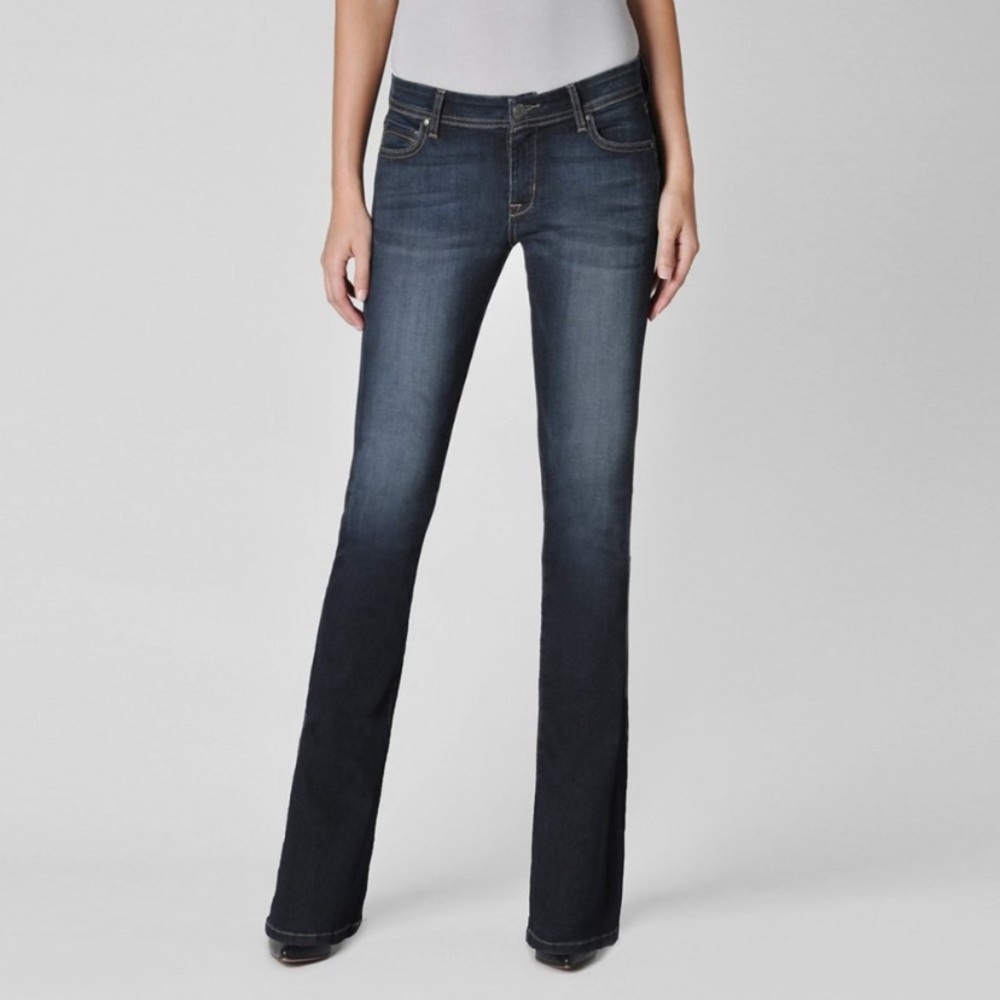 Fidelity Sequoia dark wash blue low rise skinny bootcut jeans Size 30